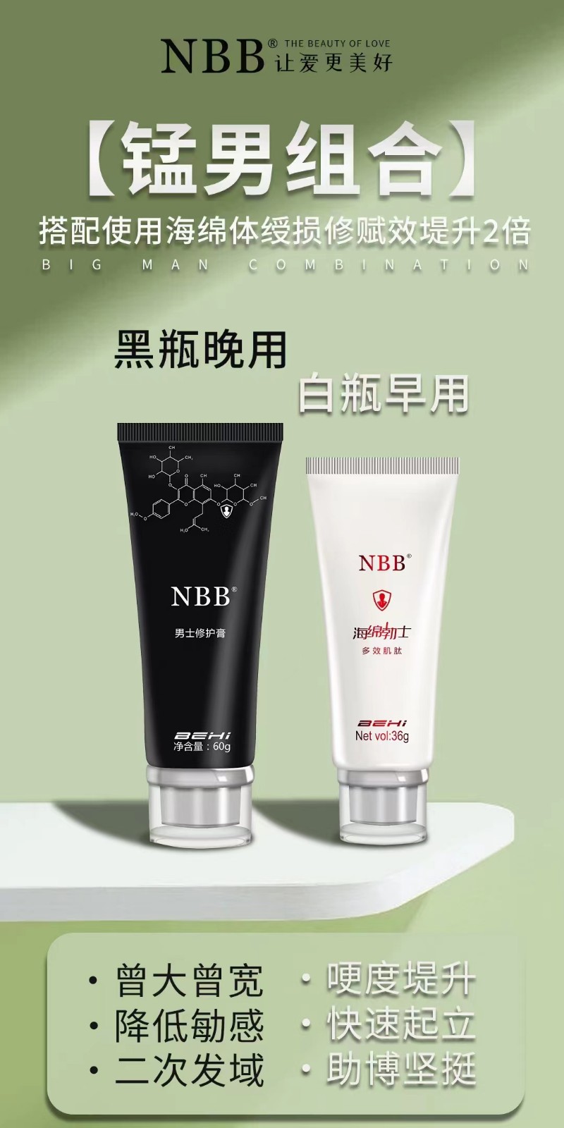 nbb修復(fù)膏黑瓶和白瓶的效果區(qū)別？增大助勃